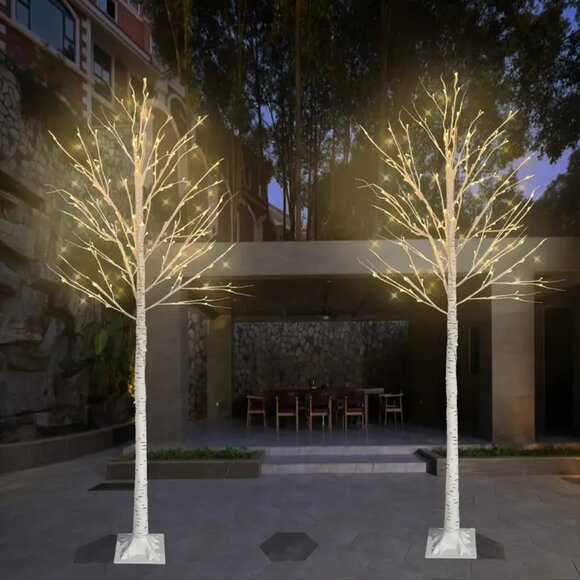 🎄Pak of 2 🎄- 5 ft Warm White Lighted Birch Tree Lights - Christmas Home Decor - Picture 12 of 16